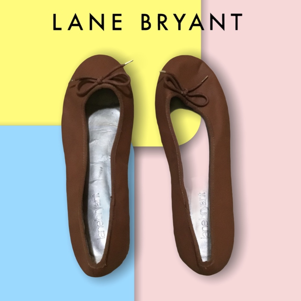Lane Bryant Nude Brown Flats